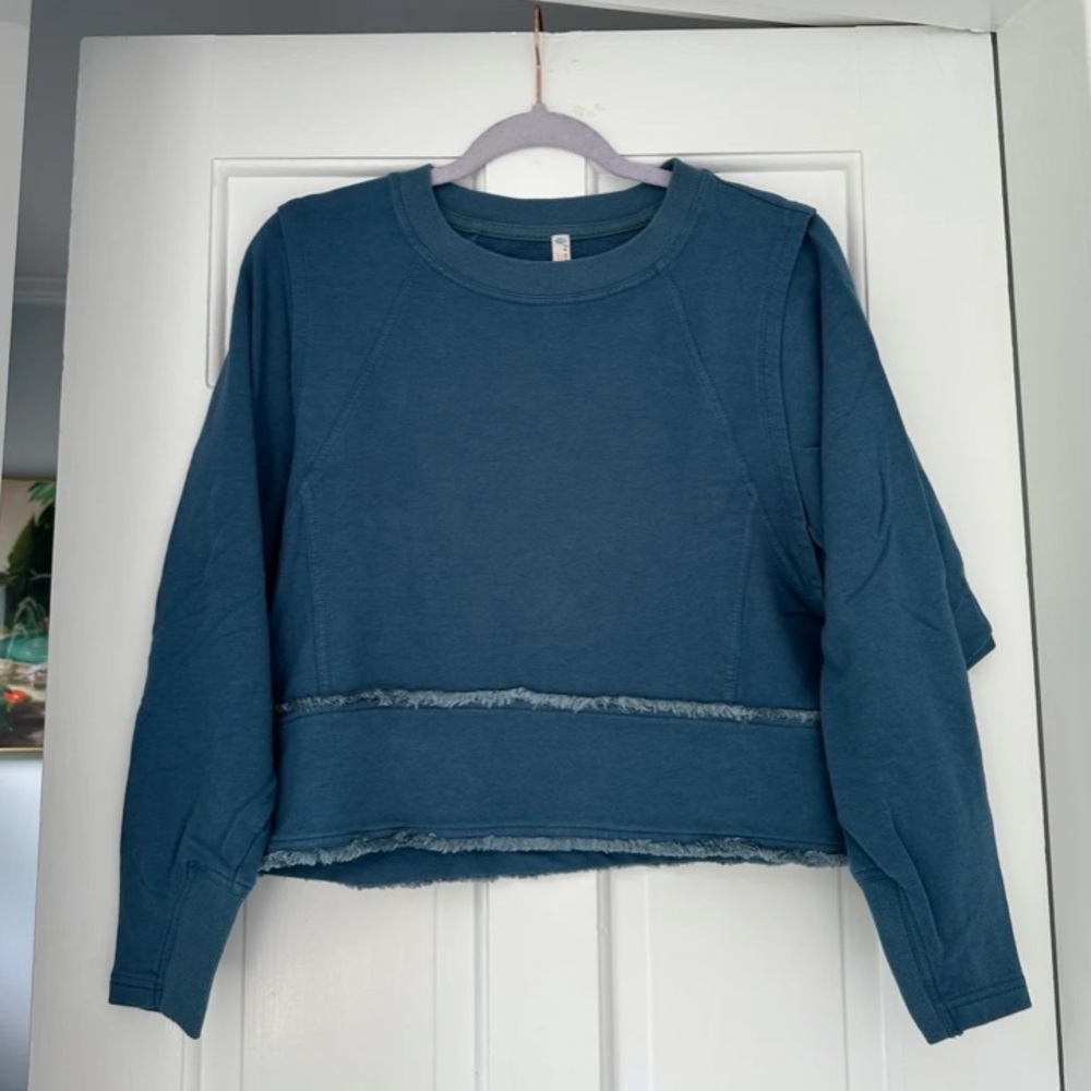 Free People Movement Where The Wind Blows Cropped Crewneck